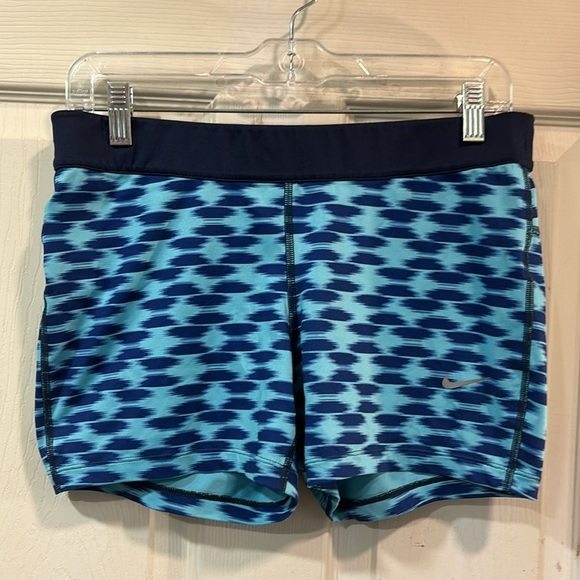 Nike Dri-Fit Run Fast Live Fearless Silver Swoosh Blue Shorts Large - Picture 1 of 10